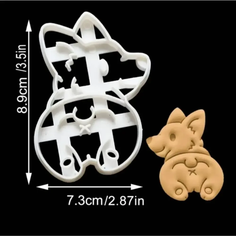 Corgi Cookie Cutters - cute sitting, sleeping, and butt shapes